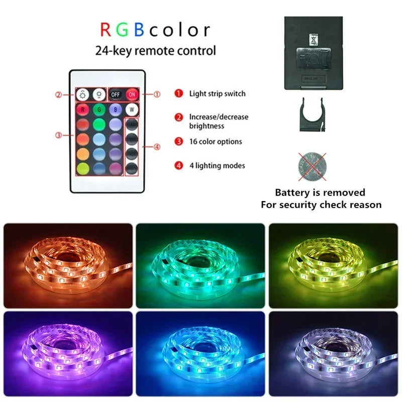 RGB LED Strip Lights APP Music Sync USB 5V Led Light Luces Led Diode Flexible Ribbon Tape For TV Backlight Room Party Decoration