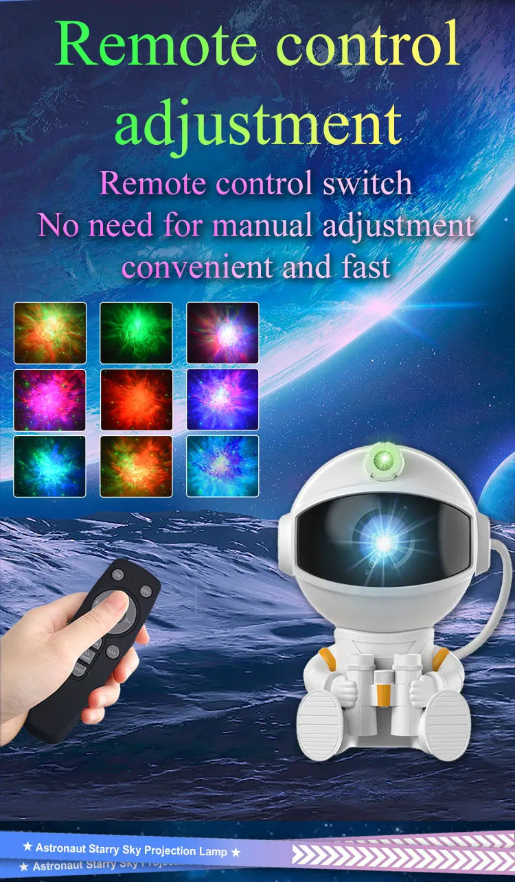 Astronaut Projector Galaxy Starry Night Lights for Bedroom LED Nebula Lamp Decoration Child Adult Holiday Gift