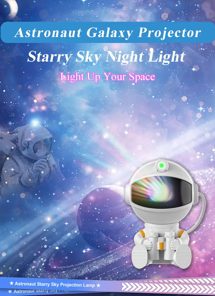 Astronaut Projector Galaxy Starry Night Lights for Bedroom LED Nebula Lamp Decoration Child Adult Holiday Gift